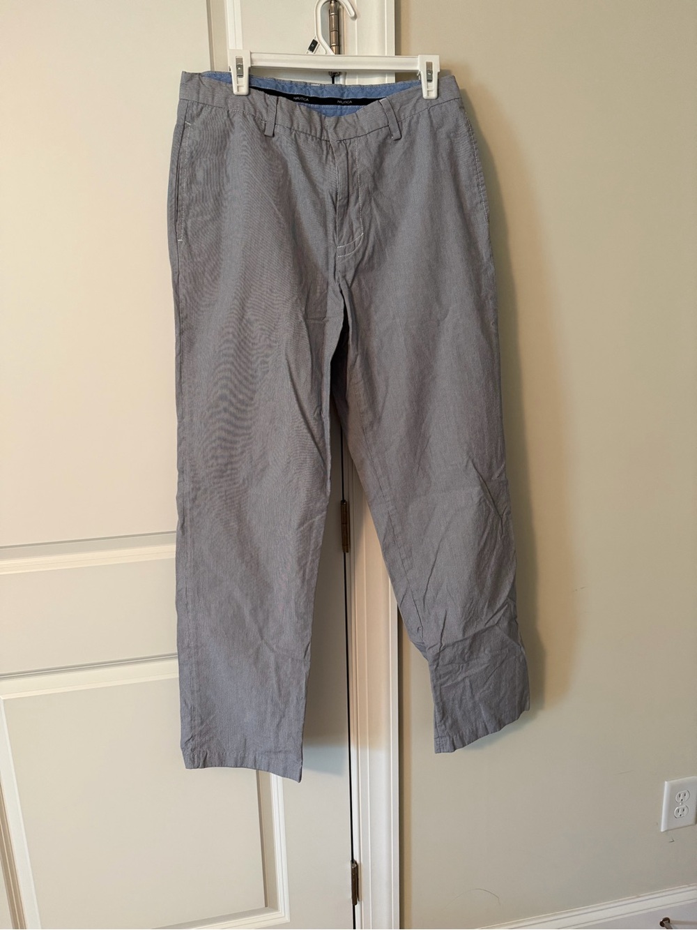 Nautica Men's Casual Seersucker Pants - Light Blue
